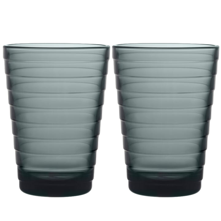 Aino Aalto glas med lang drik fra Iittala, 33 cl, mørkegrå (sæt med 2)