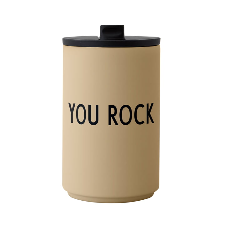 Thermo Cup fra Design Letters, 0,35 l, You Rock, beige