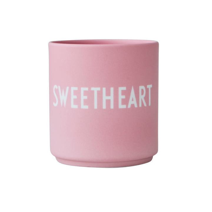 AJ Favourite porcelæn krus fra Design Letters, Sweetheart / pink