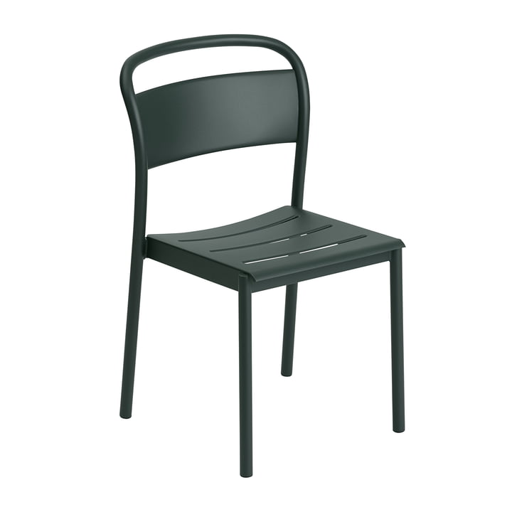 Linear Steel Side Chair fra Muuto, mørkegrøn