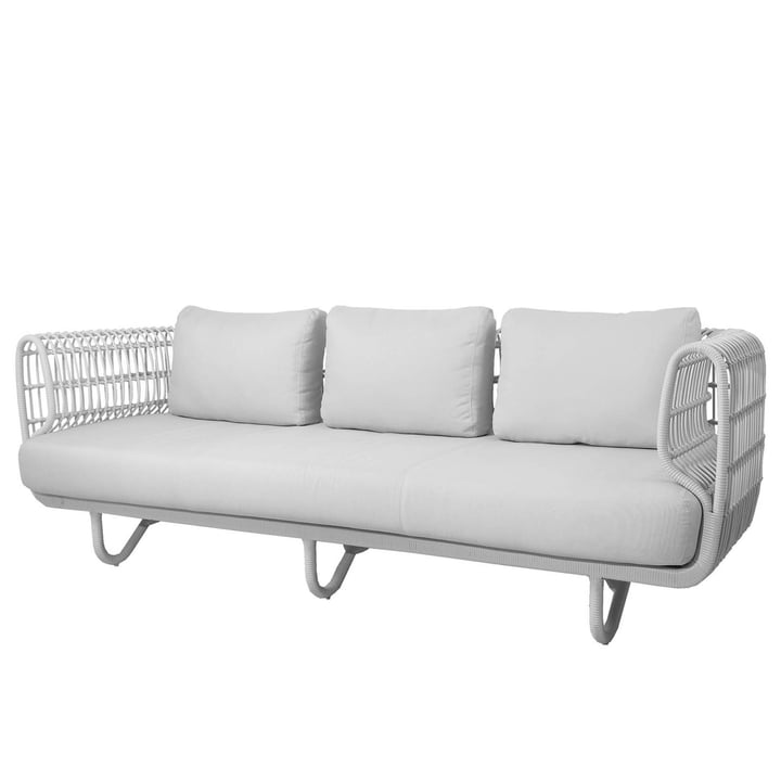 Nest 3-pers. Sofa Outdoor, hvid / hvid fra Cane-line