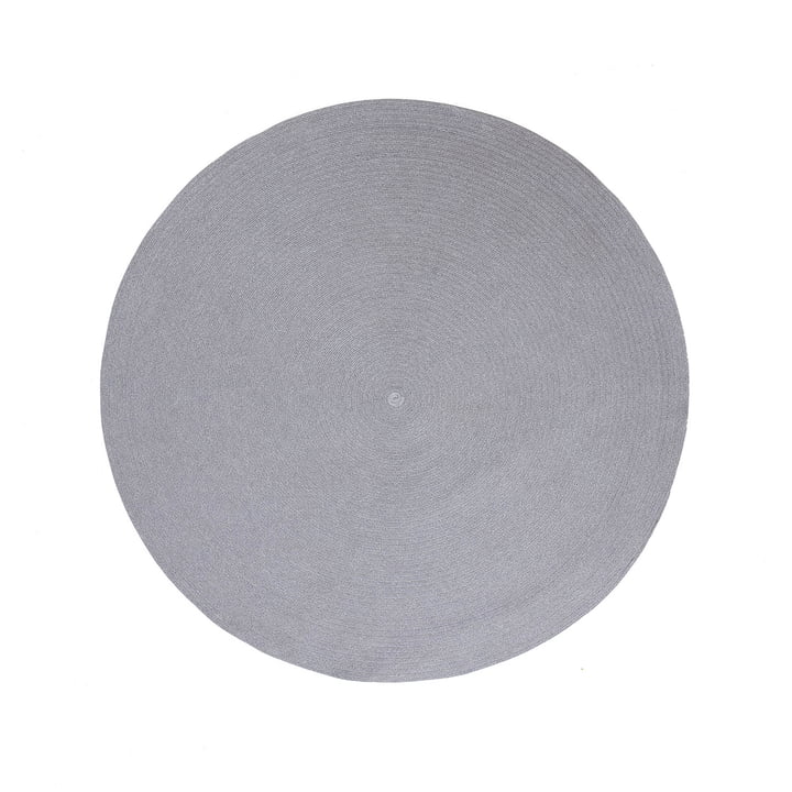 Circle tæppet fra Cane-line, Ø 140 cm, soft-rope lys grå