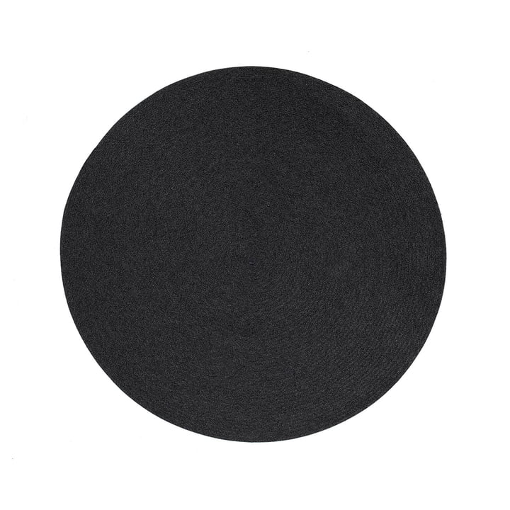 Circle tæppet fra Cane-line, Ø 140 cm, soft-rope mørkegrå