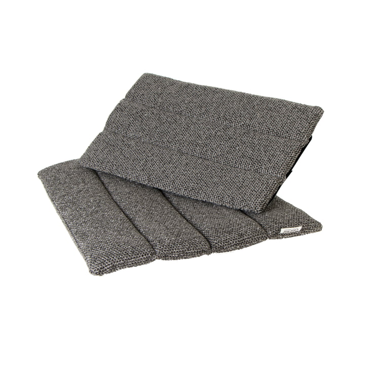 Sæde og rygpude til Flip foldestol Outdoor fra Cane-line, grå