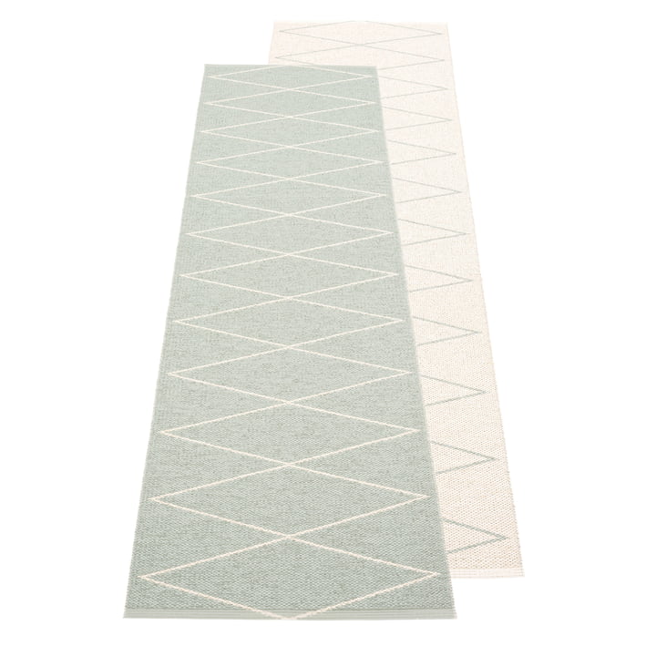 Max vendbart tæppe fra Pappelina, 70 x 240 cm, sage / vanilla