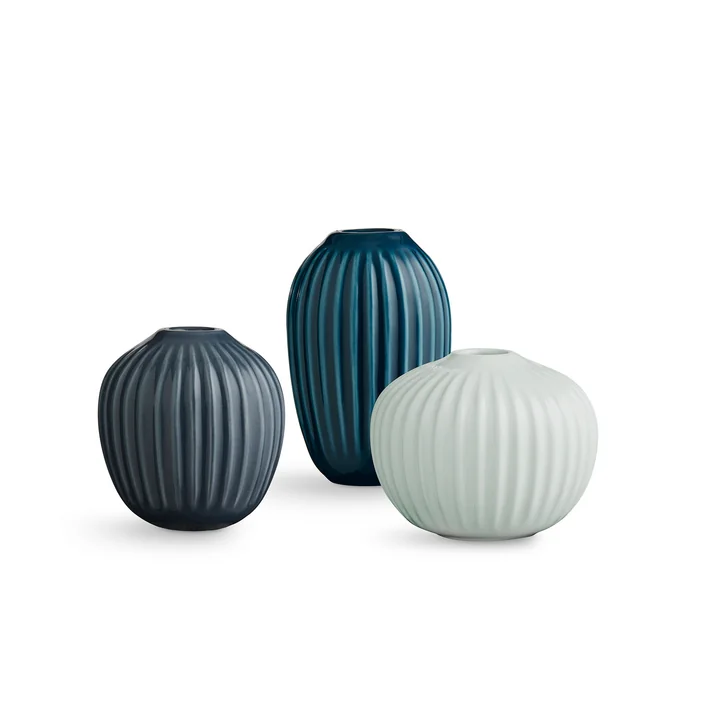 Hammershøi vase miniature af Kähler Design i grøn (sæt med 3)