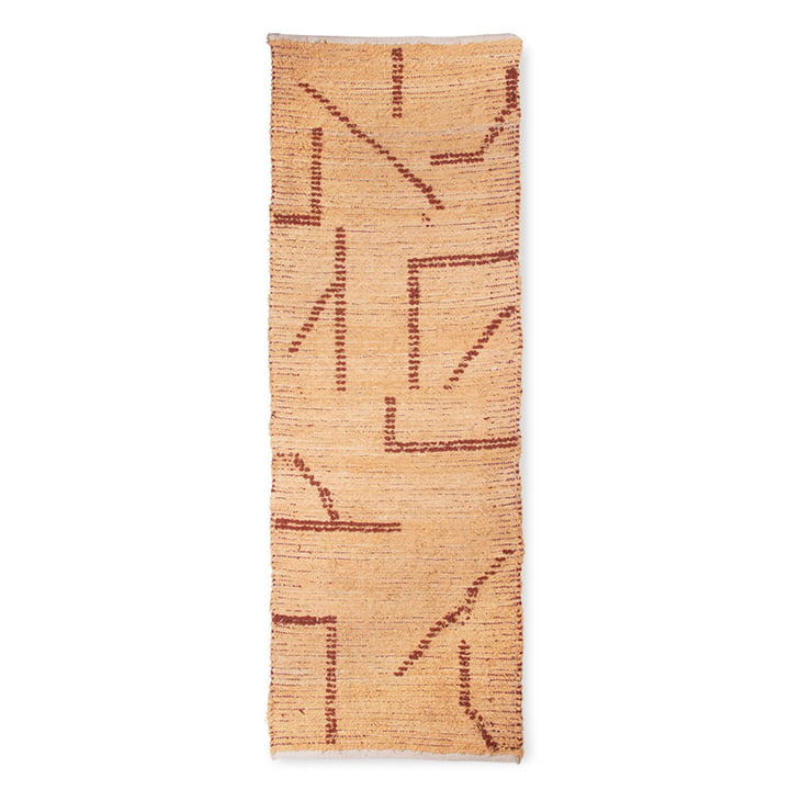 HKliving bomuldstæppe fra HKliving, 70 x 200 cm, fersken / mokka