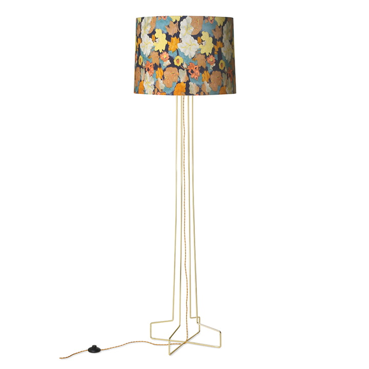 DORIS Vintage gulvlampe fra HKliving, blomsterprint