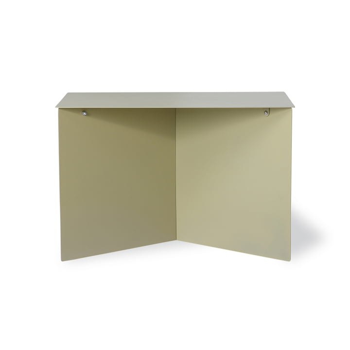 Det rektangulære sidebord af metal fra HKliving, 60 x 45 cm, oliven