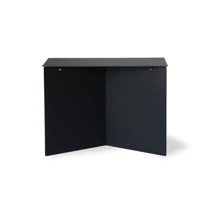 Det rektangulære sidebord af metal fra HKliving, 55 x 36 cm, sort