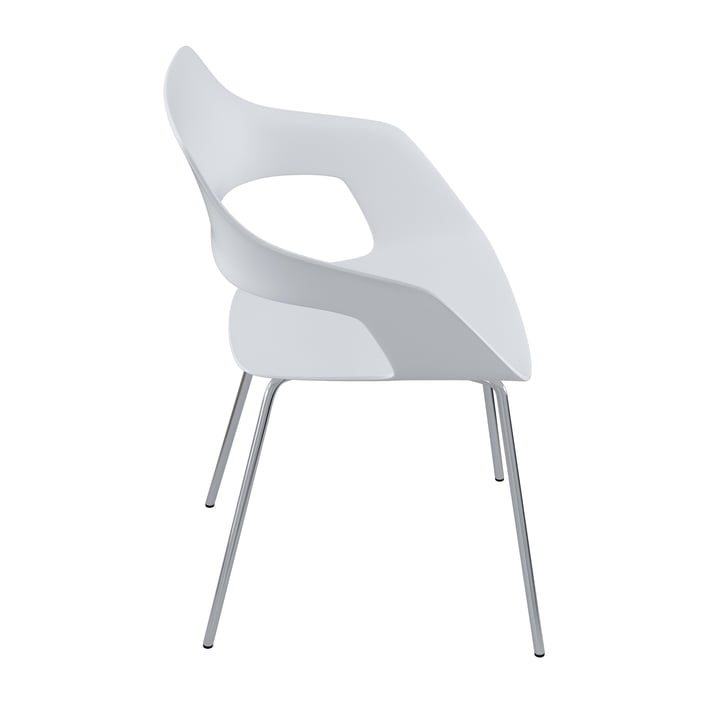 Occo 222/10 stol af Wilkhahn, krom / hvid