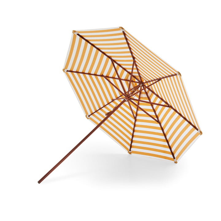 Skagerak - Messina parasol Ø 270 cm, gylden gule striber