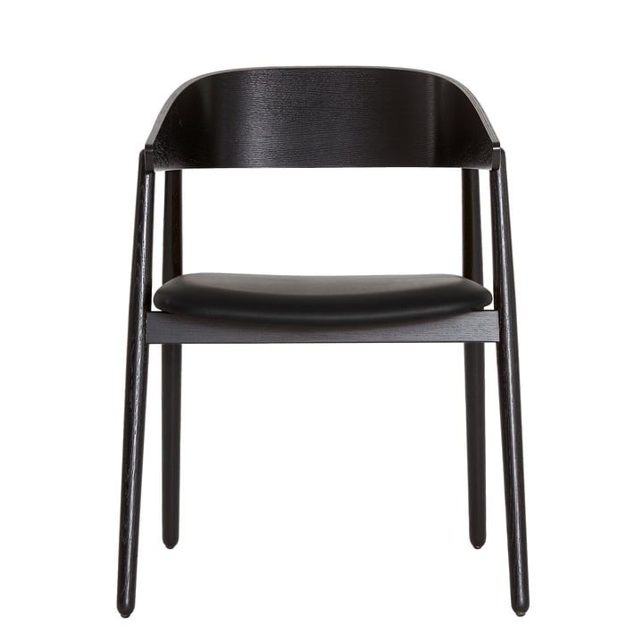Andersen Furniture - AC2 stol, sortlakeret eg / sort læder