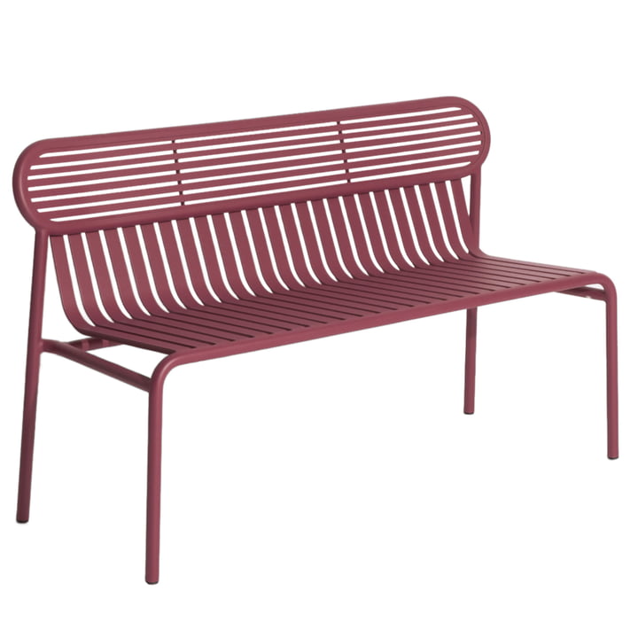 The Week-End Outdoor Bench fra Petite Friture, bordeaux