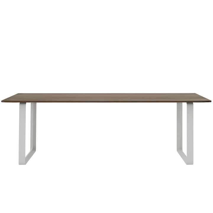 70/70 spisebord, 225 x 90 cm, røget eg / grå af Muuto