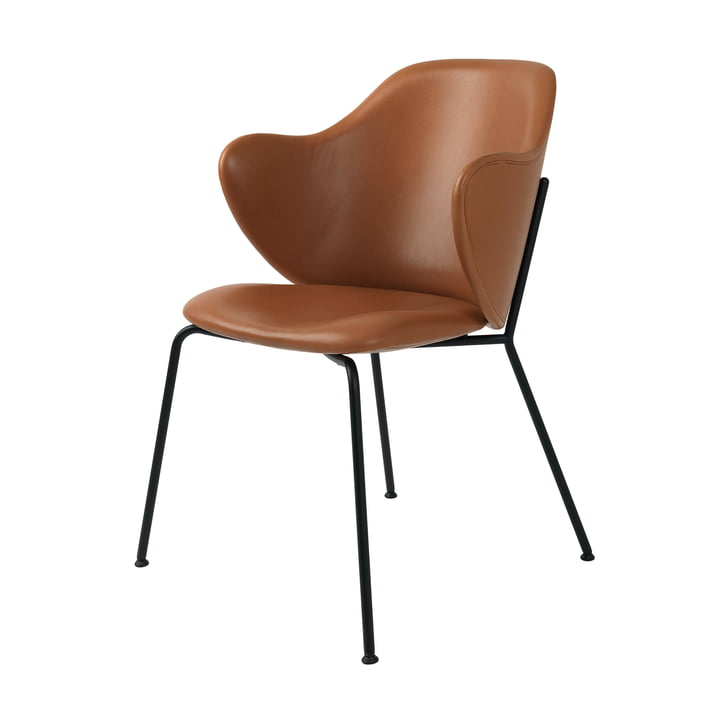Lassen Chair af Audo i silke læder / cognac (0250)