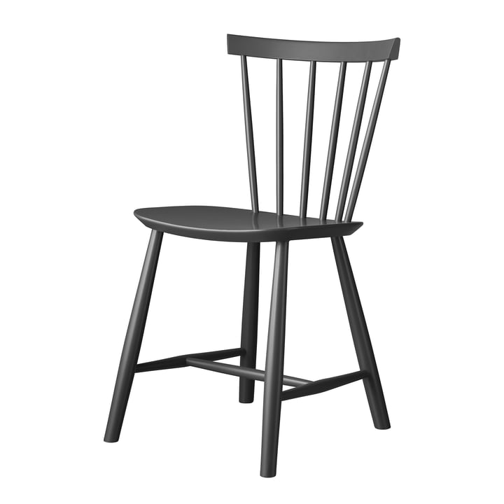 J46 stol fra FDB Møbler i mørkegrå bøg