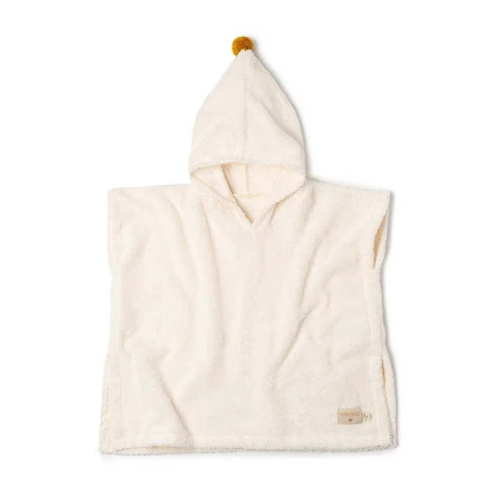 Den So cute babybadeponcho fra Nobodinoz, 55 x 58 cm, natural