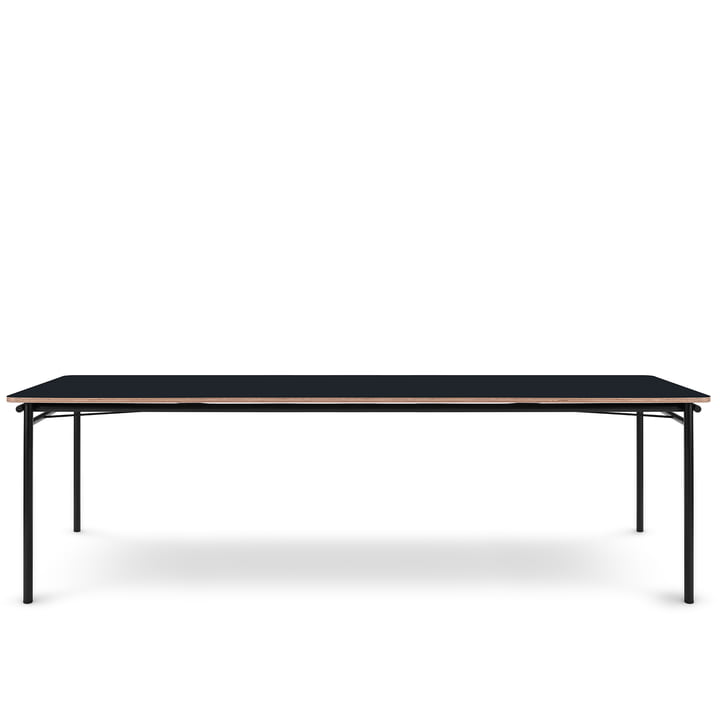Taffel spisebord (udtrækkeligt) af Eva Solo, 90 x 250-370 cm, nero