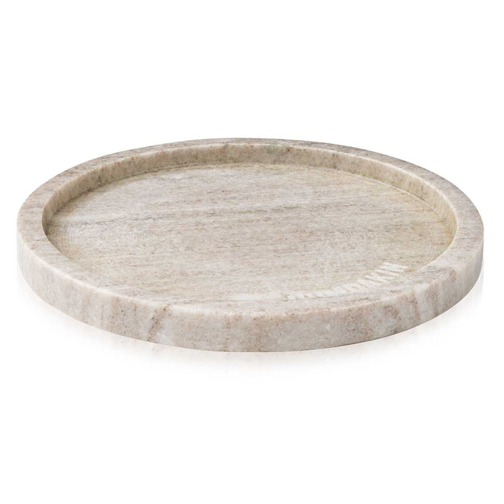 Den runde marmorbakke af Humdakin, Ø 22 cm, brun
