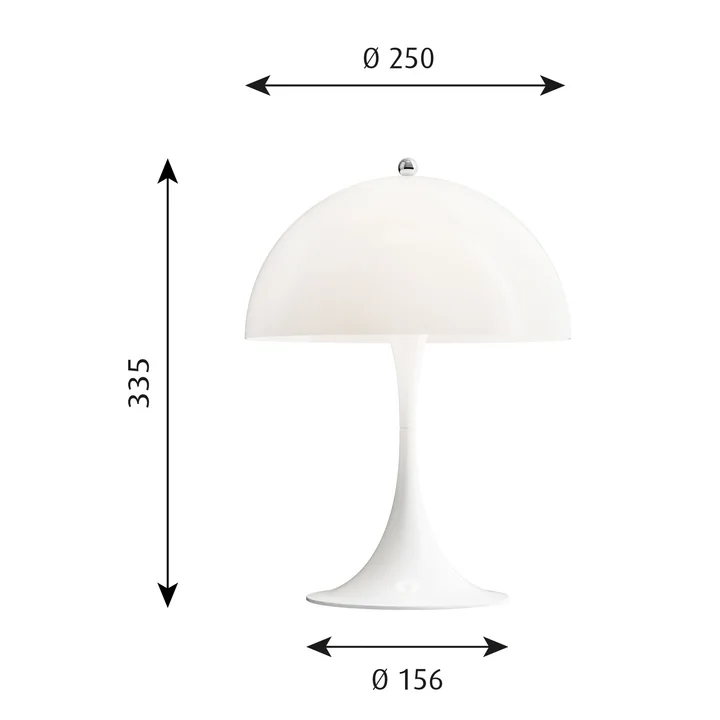 Panthella Mini LED bordlampe fra Louis Poulsen