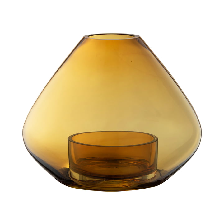 Uno lanterne og vase fra AYTM, Ø 25,9 x H 21 cm, rav