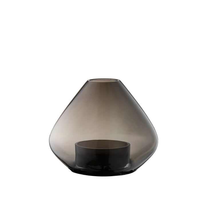 Uno lanterne og vase fra AYTM, Ø 14,5 x H 11,5 cm, sort