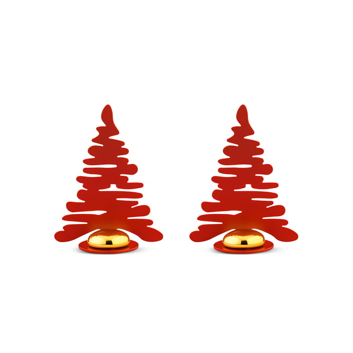Bark for Christmas kortholder (sæt med 2) fra Alessi i rødt