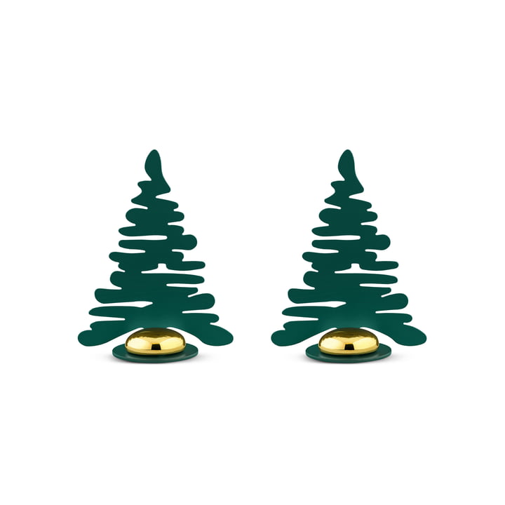 Bark for Christmas kortholder (sæt med 2) fra Alessi i grønt