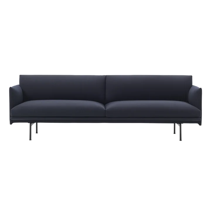 Outline sofa 3-personers fra Muuto i Vidar 554 / sort