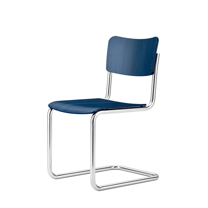 Børnstol S 43 K fra Thonet i koboltblåt