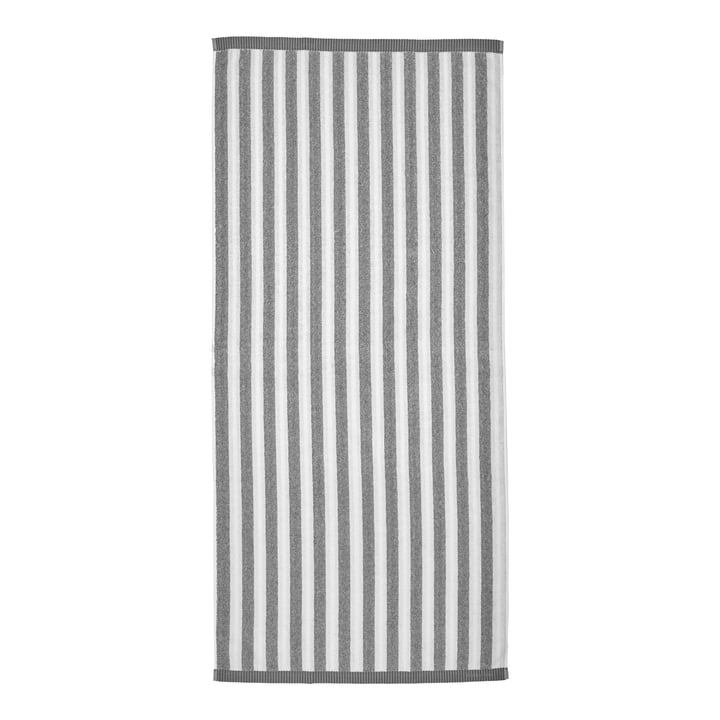 Marimekko - Kaksi Raitaa badehåndklæde 70 x 150 cm, hvid / grå