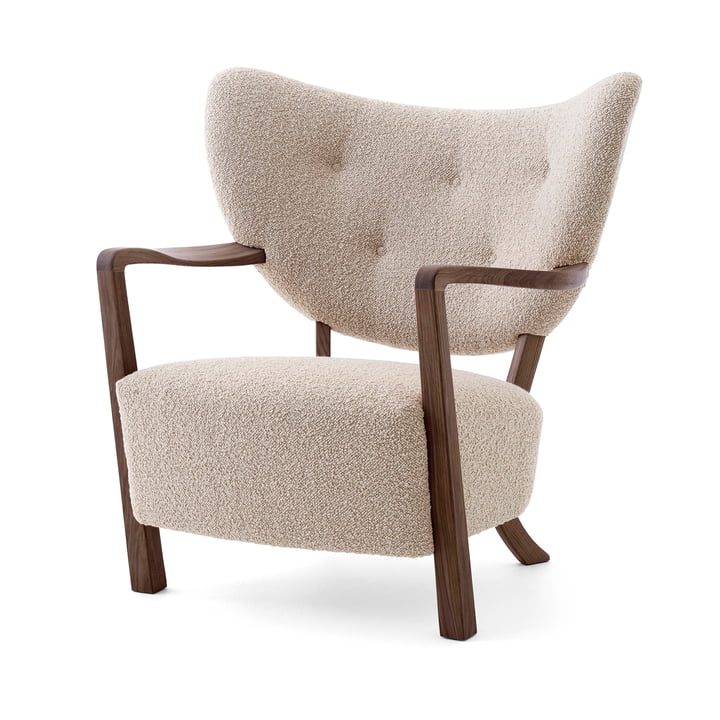 Wulff ATD2 Lounge Chair, olieret valnød/beige ( Karakorum 003 ) fra & Tradition