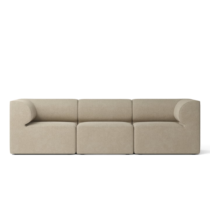 Afrundet polstret sofa