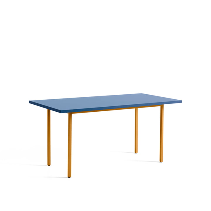 Two-Colour spisebord fra Hay i målene 160 x 82 cm i farven blå / okker