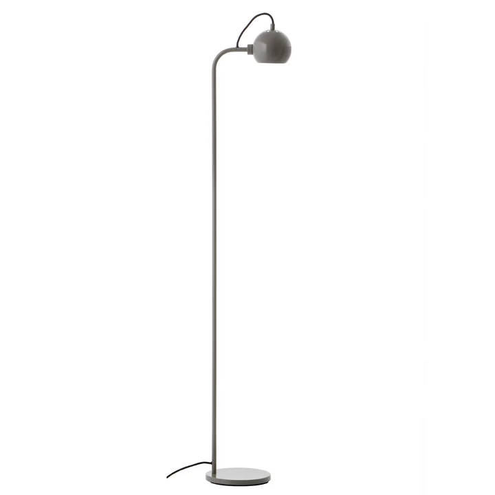 Ball Single gulvlampe, varmgrå blank fra Frandsen