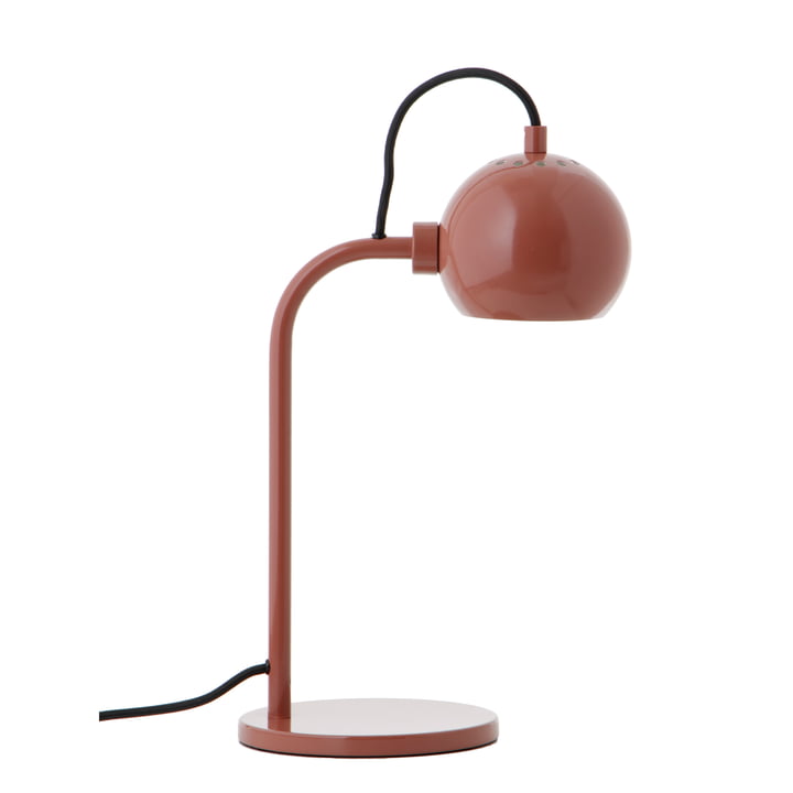 Ball Single bordlampe, blank rød fra Frandsen