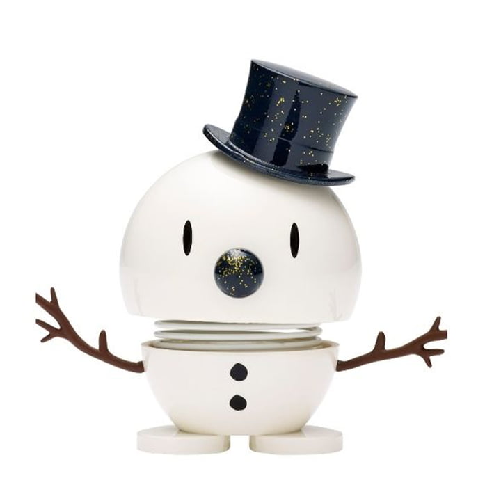Snowman, medium / hvid / blå af Hoptimist