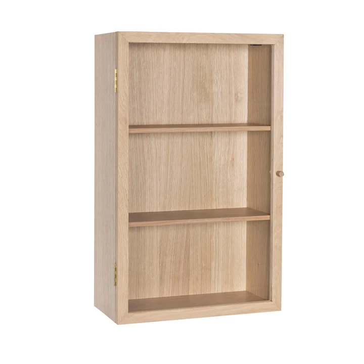 Vægskab med glasdør, eg fra Hübsch Interior