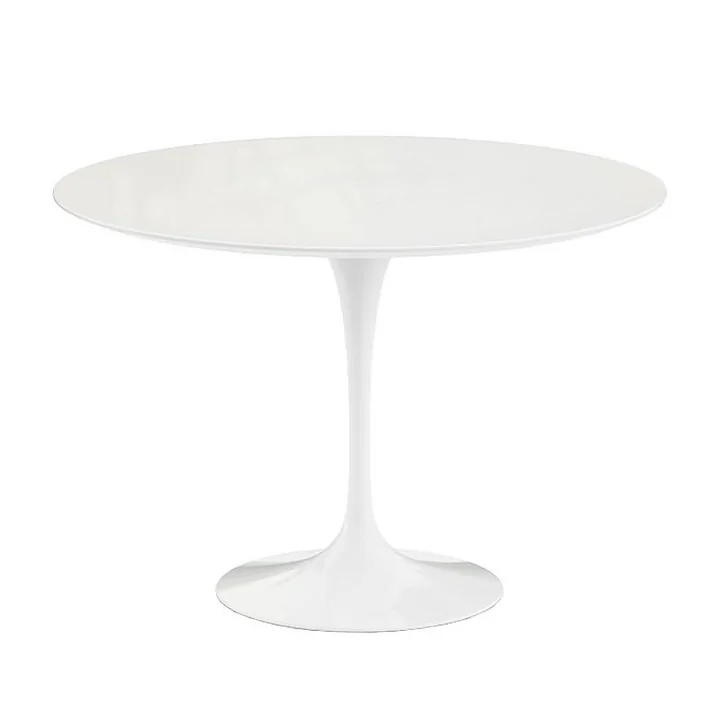 Knoll - Saarinen udendørsbord, Ø 107 cm, hvid