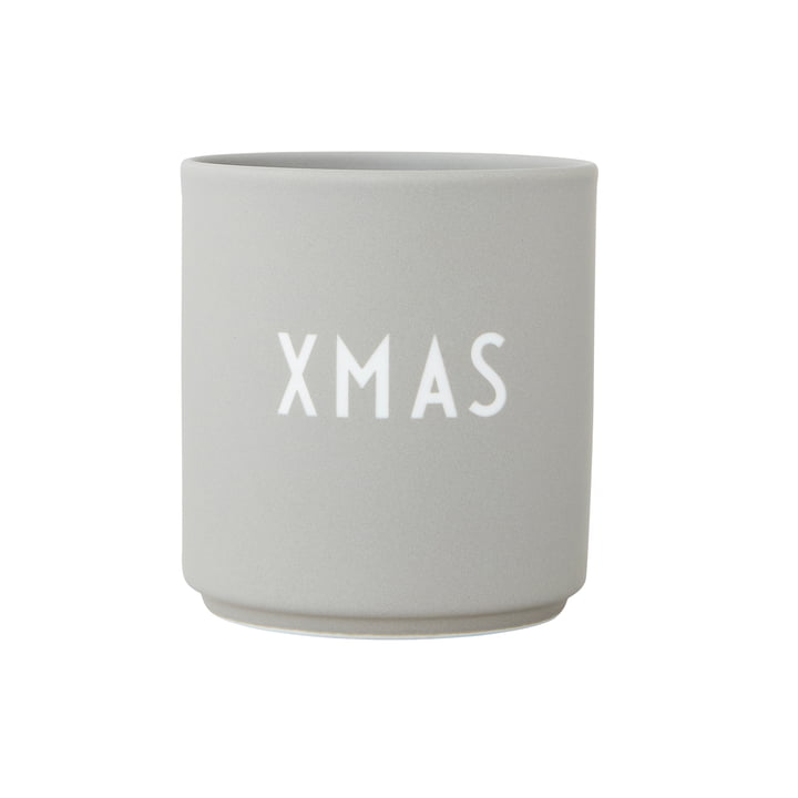 AJ Favourite porcelænskrus fra Design Letters i X-Mas / cool grå