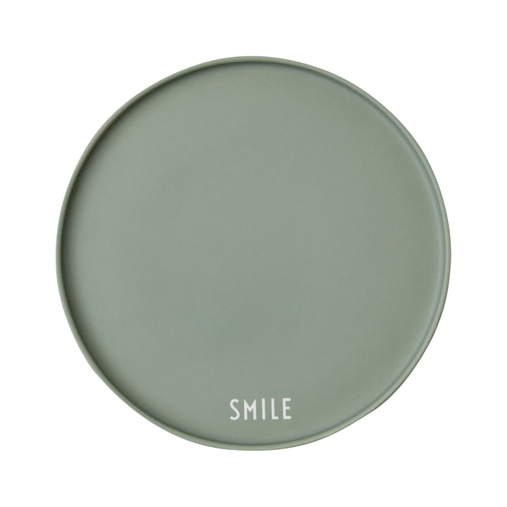 AJ Favourite porcelænstallerken fra Design Letters i smil / grønt