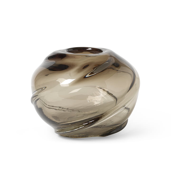 Water Swirl Vase fra ferm Levende i farven smoked grey