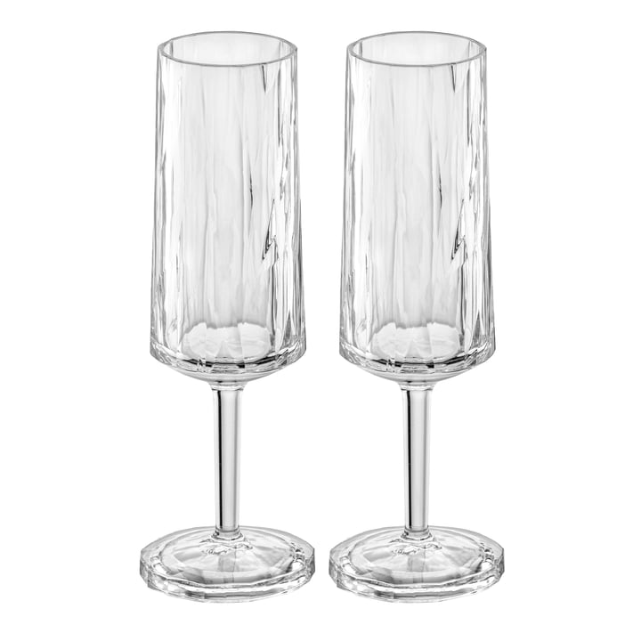 Club nr. 14 champagneglas 0,1 l fra Koziol i den crystal clear udgave