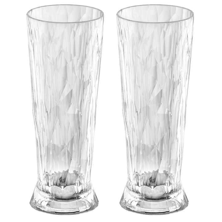 Club nr. 11 hvedeølsglas 0,5 l fra Koziol i den crystal clear udgave
