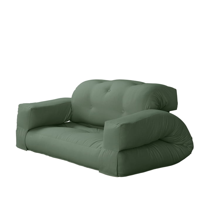 Hippo sofa 140 x 200 cm fra Karup Design i olivengrøn