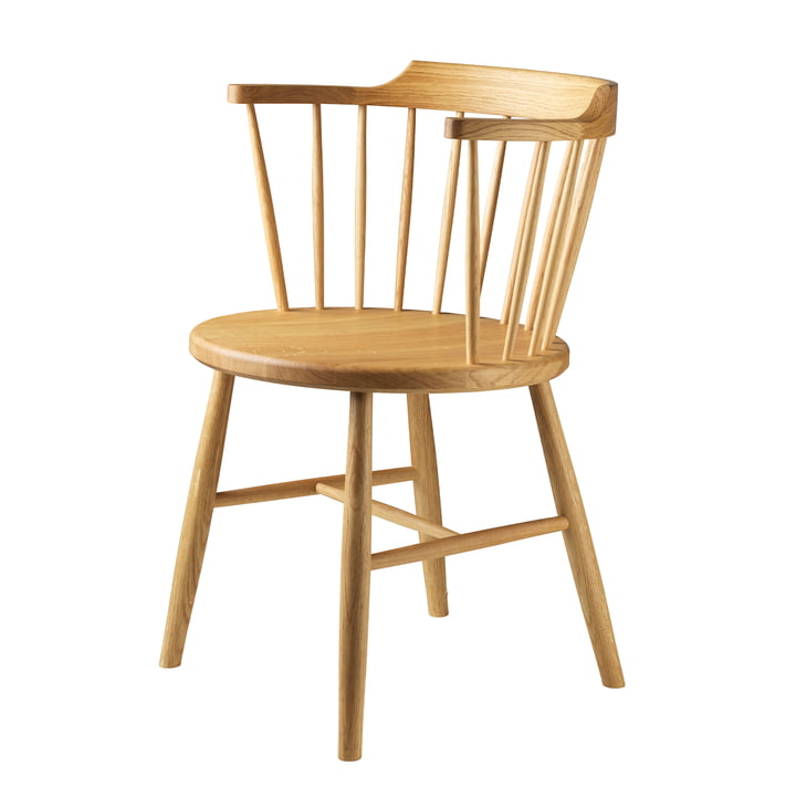 J18 stol fra FDB Møbler i naturlig eg