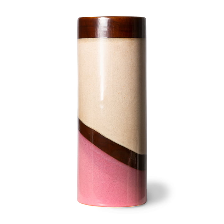 70's keramik vase L af HKliving i dunes