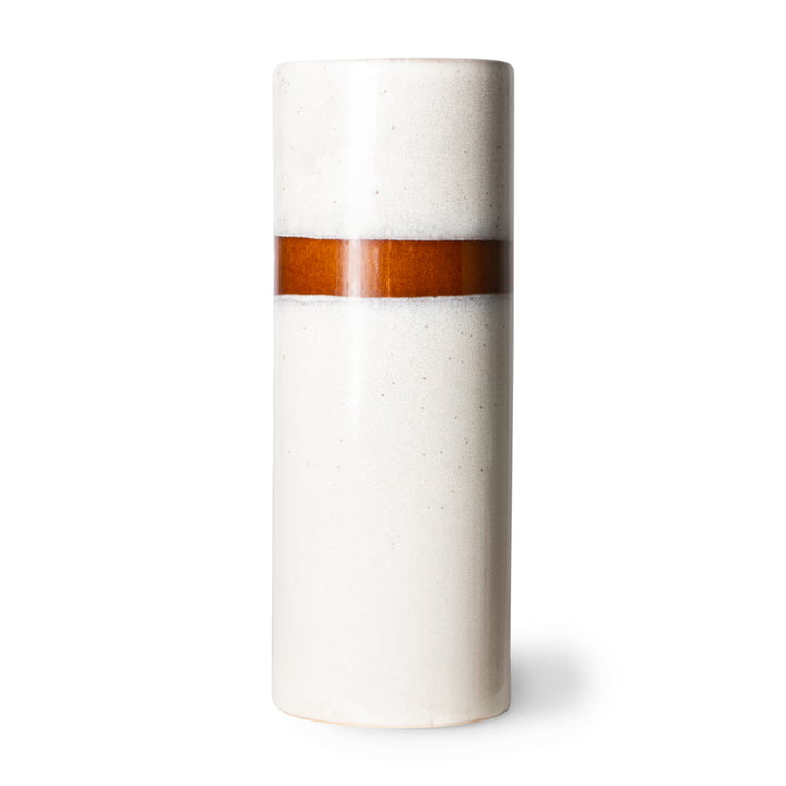 70's keramik vase L af HKliving i snow
