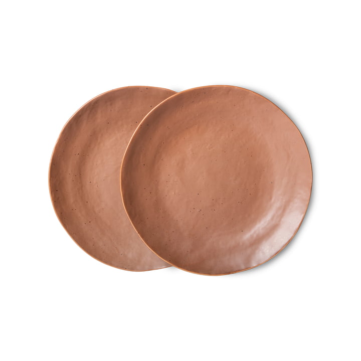 Bold & Basic keramisk tallerken fra HKliving i farven brun